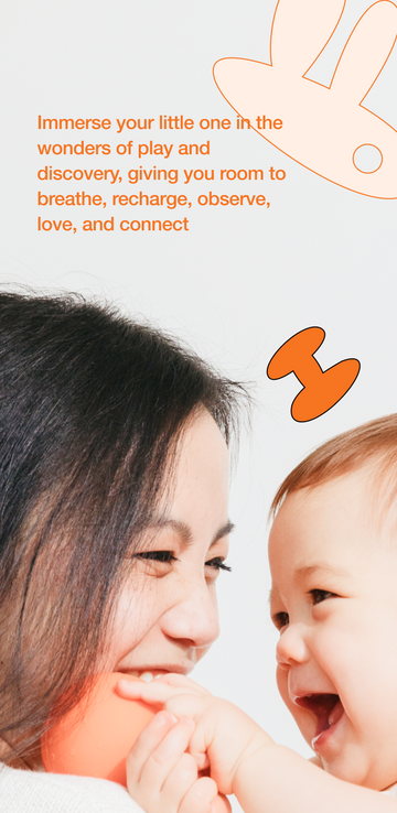 happy interaction with eye contact between mother and her baby boy while playing with an orange toy ball by biggest little™
