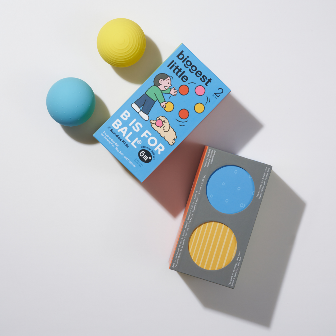 b is for ball® x Sundae Kids - 2-Ball Set in “Honk Honk” Bus Toy Box