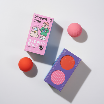 b is for ball® x Sundae Kids - 2-Ball Set in “Beep Beep” Car Toy Box