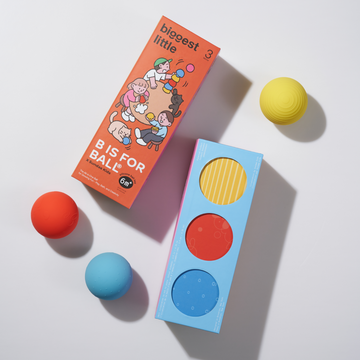 b is for ball® x Sundae Kids 3-Ball Set in “Choo Choo” Train Toy Box